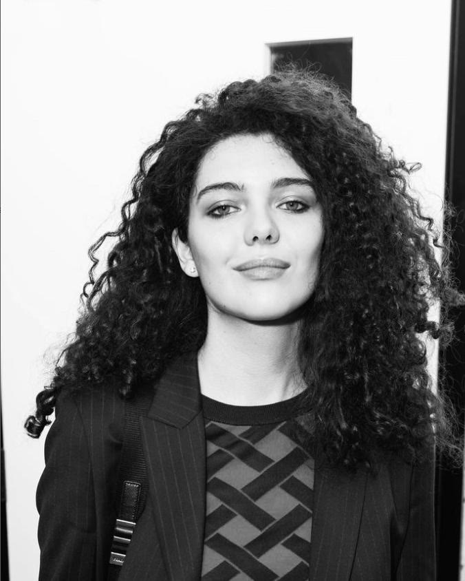 Hanna M., founder of Zero Shot, in a black and white portrait